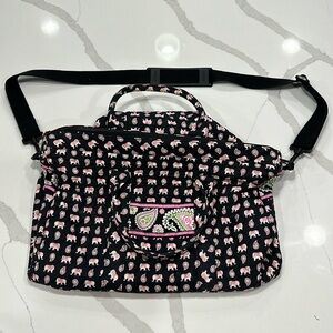 Vera Bradley Pink Elephant Travel Bag (Pink & Black)